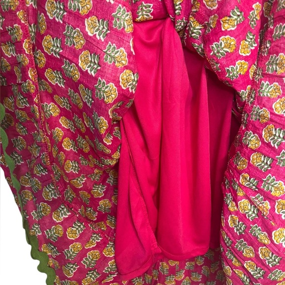 LEA Smocked Cotton Floral Maxi Dress Lightweight Flowy 1X - Picture 7 of 12